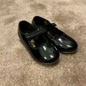 Mary Jane Style, Black Tap shoes with Velcro, toddler size 9.5